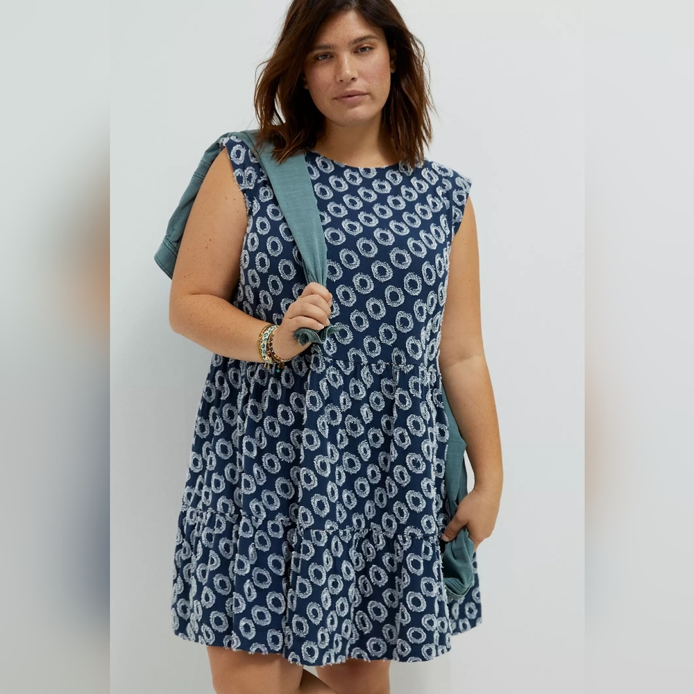 NWT Anthropologie Maeve Lisanne Textured Tunic Dress size L